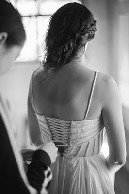 Jill added this incredible corset back to my dress.