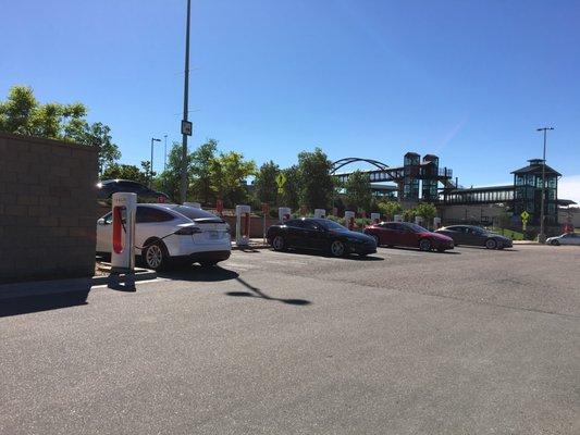 Tesla Superchargers at the Park Meadows Mall