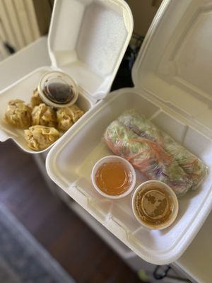 9. Thai Dumplings + 3. Thai Salad Rolls