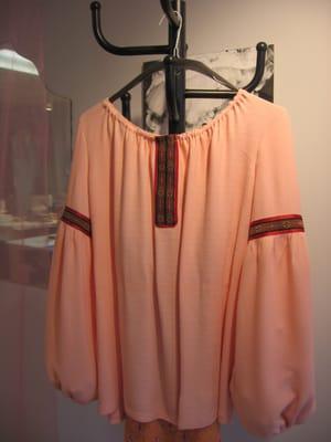 Custom peasant blouse with trim