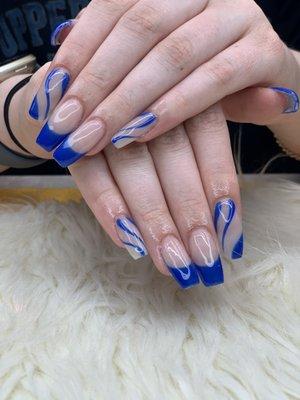 Blue nails