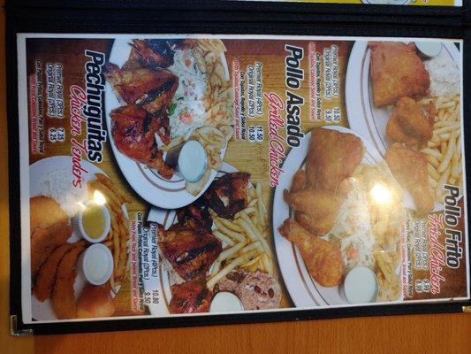 Chicken Menu