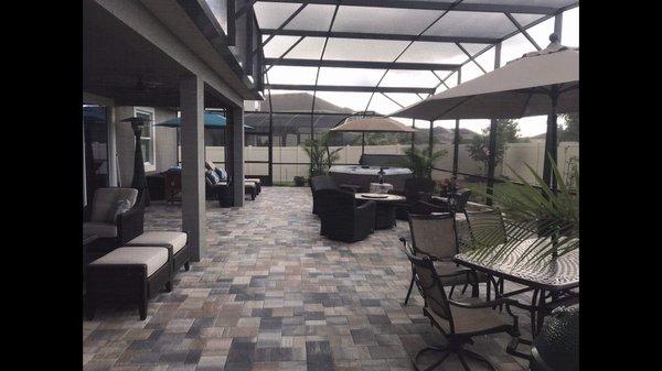 New pavers  outdoor living relaxing