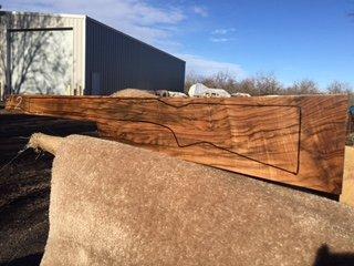 English walnut rifle blank