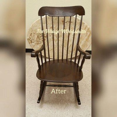 After full repaired & refinished by the village woodsmith