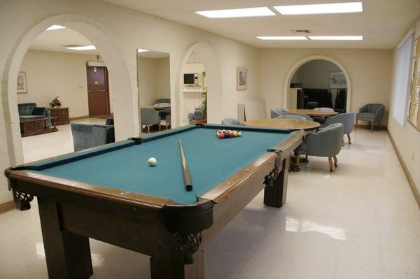 Pool Table in our Small Clubhouse