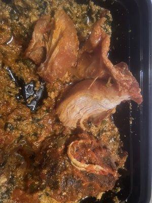 Egusi Soup with 2 meat choices $16.95 plus tax