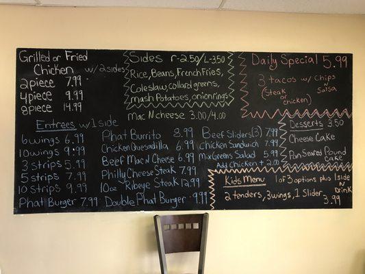 Weekly Menu Board