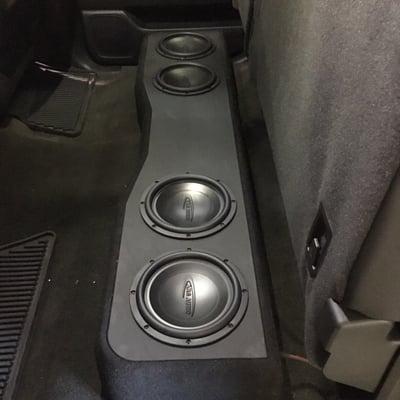 4 8" Arc Audio subwoofers in a 2015 Silverado