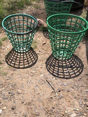 Driving range. Small vs. large bucket. $11 for large.