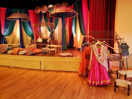 Bay Area Indian Wedding Decorations - Sangeet Decor in Suisun City