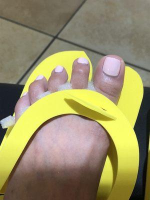 Finished pedicure