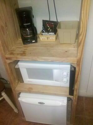 Microwave and mini-fridge!