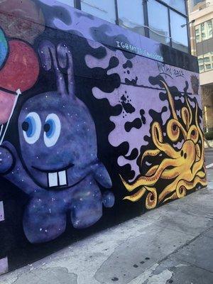 Bunny & Octopus mural