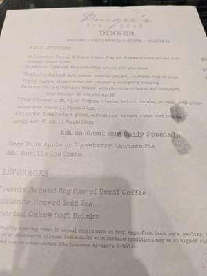 Uninspired menu, what happened to southern classics with a twist?