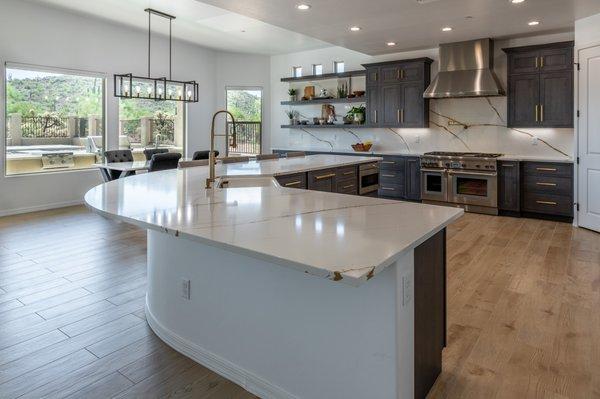 Quartz Countertop with ShowPlace Cabinets