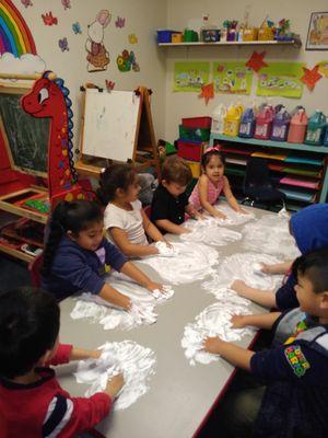 Foam art in the art room!