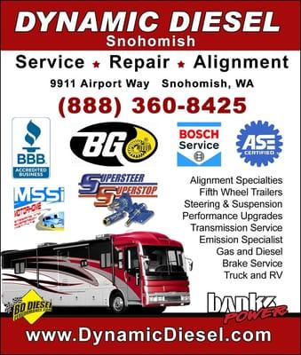 RV Service MSSI and RPA Certified.