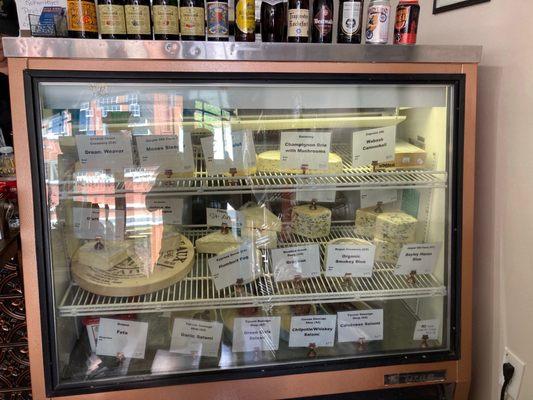 Soft cheese counter.  The hard cheeses are in the back behind this.