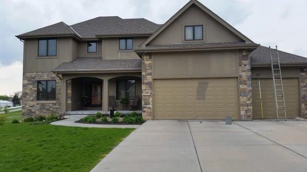 Before and After Exterior Painting in Elkhorn, NE