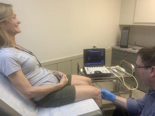 ultrasound guided injection of high dose PRP for anterior cruciate ligament repair