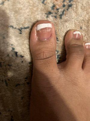 My French pedicure after leaving shop