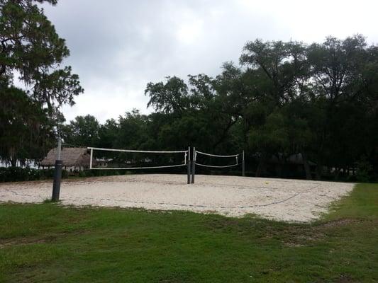 Beach volleyball court.