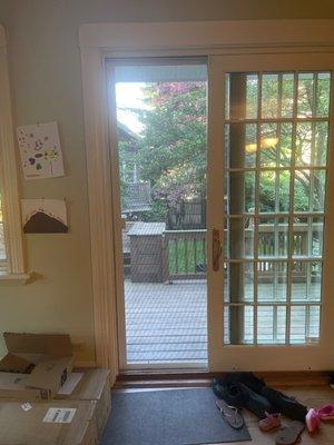 New sliding screen door