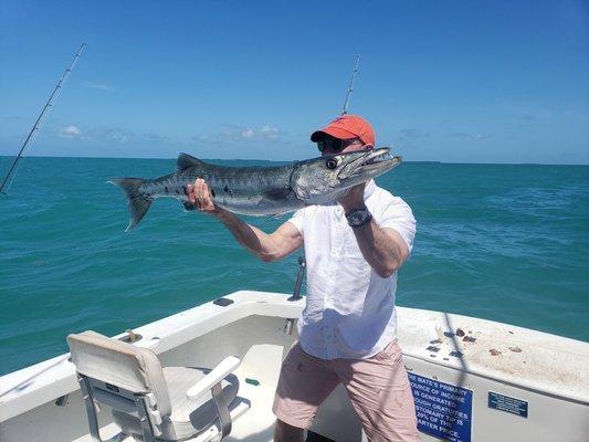 Trophy Barracuda caught on a 4 hour Offshore Fishing Charter in Key West Florida with Capt Anthony Del Valle