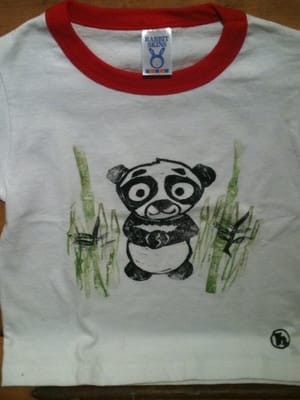 Another piece from our kids clothing line made by local designer Hilary. This one makes us smile everytime we see it!