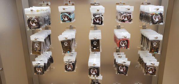 Great Selection of aroma bracelets with all natural stones.