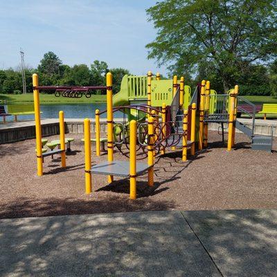 nice playground, but sunken (could hold water after rains)