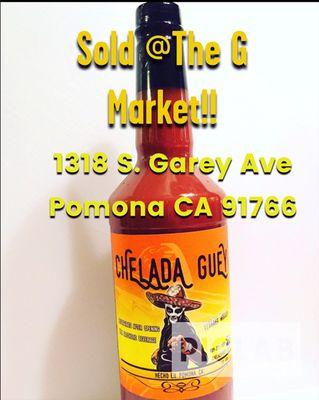 Chelada Güey sold at the G market.