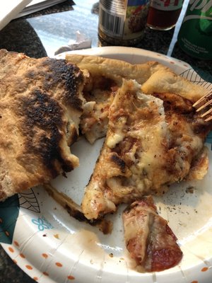 Burnt crust, bland pizza from Sal's NY Pizza. The manager refused to rectify w/a replacement order. I will NEVER patronize Sal's again.