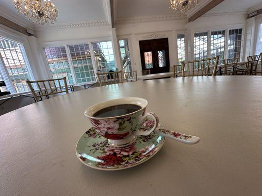 Coffee in the dining hall