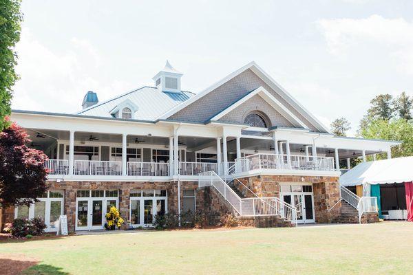 View of the back porch of the clubhouse