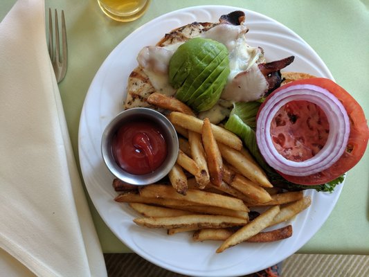 Chicken avocado sandwich