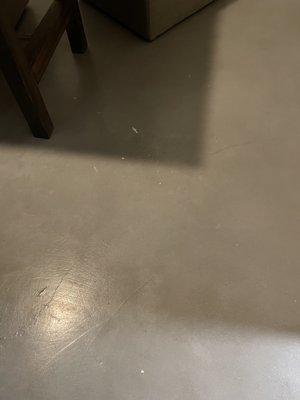 Floor chipping in a different area