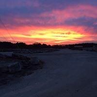 Gorgeous sunset over the stone yard.