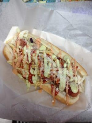 Venezuelan style best Hot Dog!