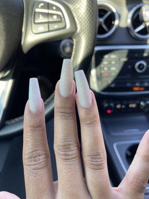 Crooked nails !! amateur nail techs SMH.