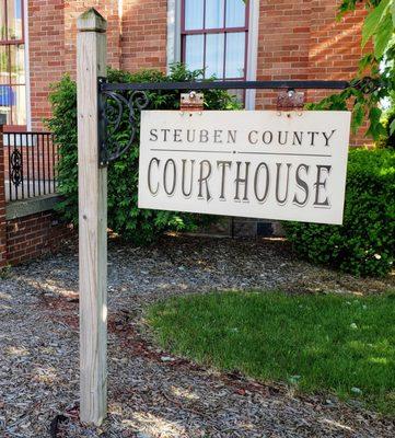 Signage for Steuben County Courthouse