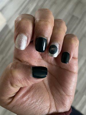 Custom Eagles nails