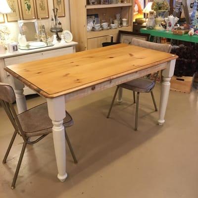 Locally made farmhouse style table available at the shop!