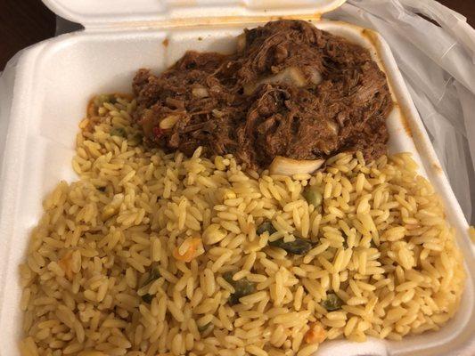 Ropa vieja and yellow rice