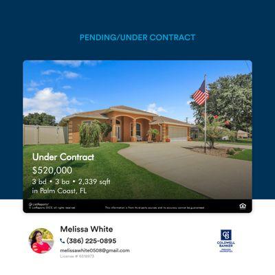 Another home under contract. Closing Sept.13, 2023