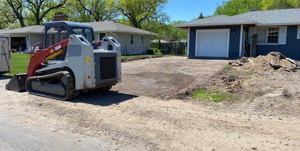 Driveway prep done.