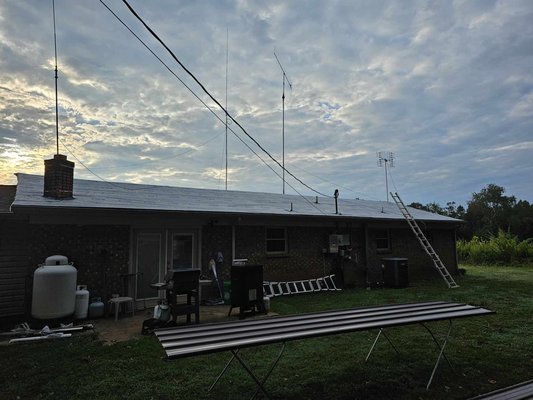 New metal roof installation