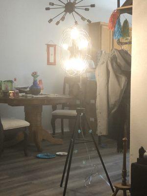 My floor lamp which was INSPIRED by floor fan,,,