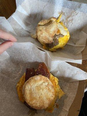 Breakfast sandwiches